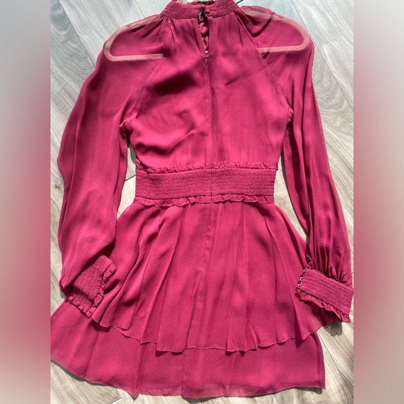 Parker Long Sleeve Silk Mini Dress - Picture 2 of 12